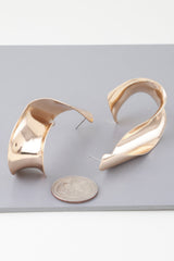 Abstract Shiny Twisted Plate Earrings | Mixtshop LLC