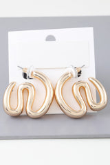 Shiny Wave Bend Earrings | Mixtshop LLC