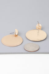 Modern Sleek Disc Drop Earrings | Mixtshop LLC
