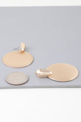 Modern Sleek Disc Drop Earrings | Mixtshop LLC