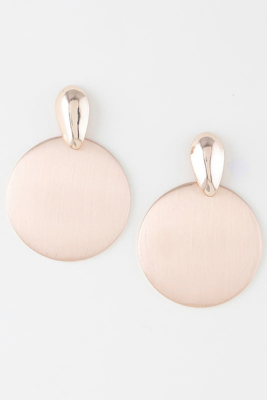 Modern Sleek Disc Drop Earrings | Mixtshop LLC