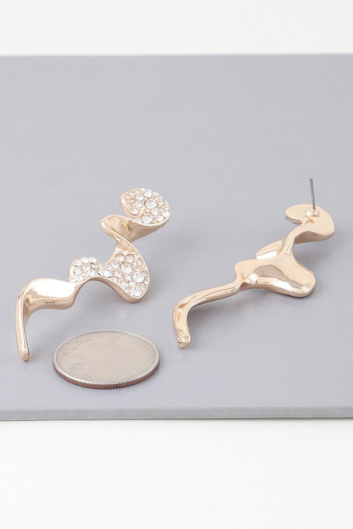 Jeweled Wave Drop Earrings | Mixtshop LLC