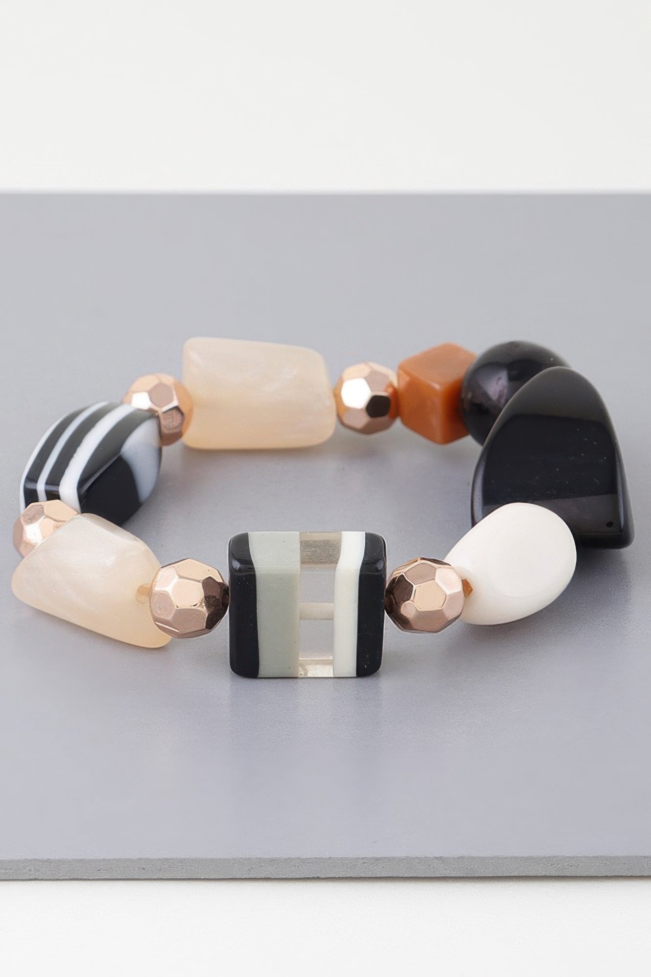 Multi Geometric Stone Bracelet | Mixtshop LLC
