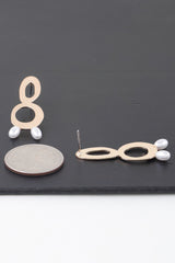Open Abstract Pearl Drop Earrings | Mixtshop LLC
