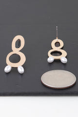 Open Abstract Pearl Drop Earrings | Mixtshop LLC