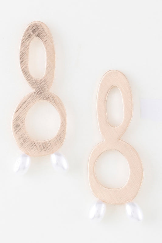 Open Abstract Pearl Drop Earrings | Mixtshop LLC