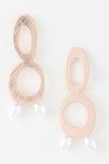 Open Abstract Pearl Drop Earrings | Mixtshop LLC