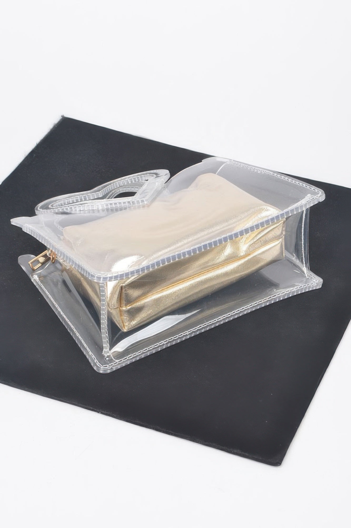 Transparent Heart Shape Handle Clutch W/pouch | Mixtshop LLC
