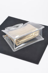 Transparent Heart Shape Handle Clutch W/pouch | Mixtshop LLC