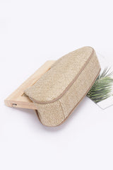 Faux Straw Wood Frame Clutch | Mixtshop LLC