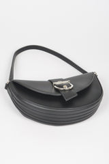 Faux Leather Buckle Shoulder Bag | Mixtshop LLC
