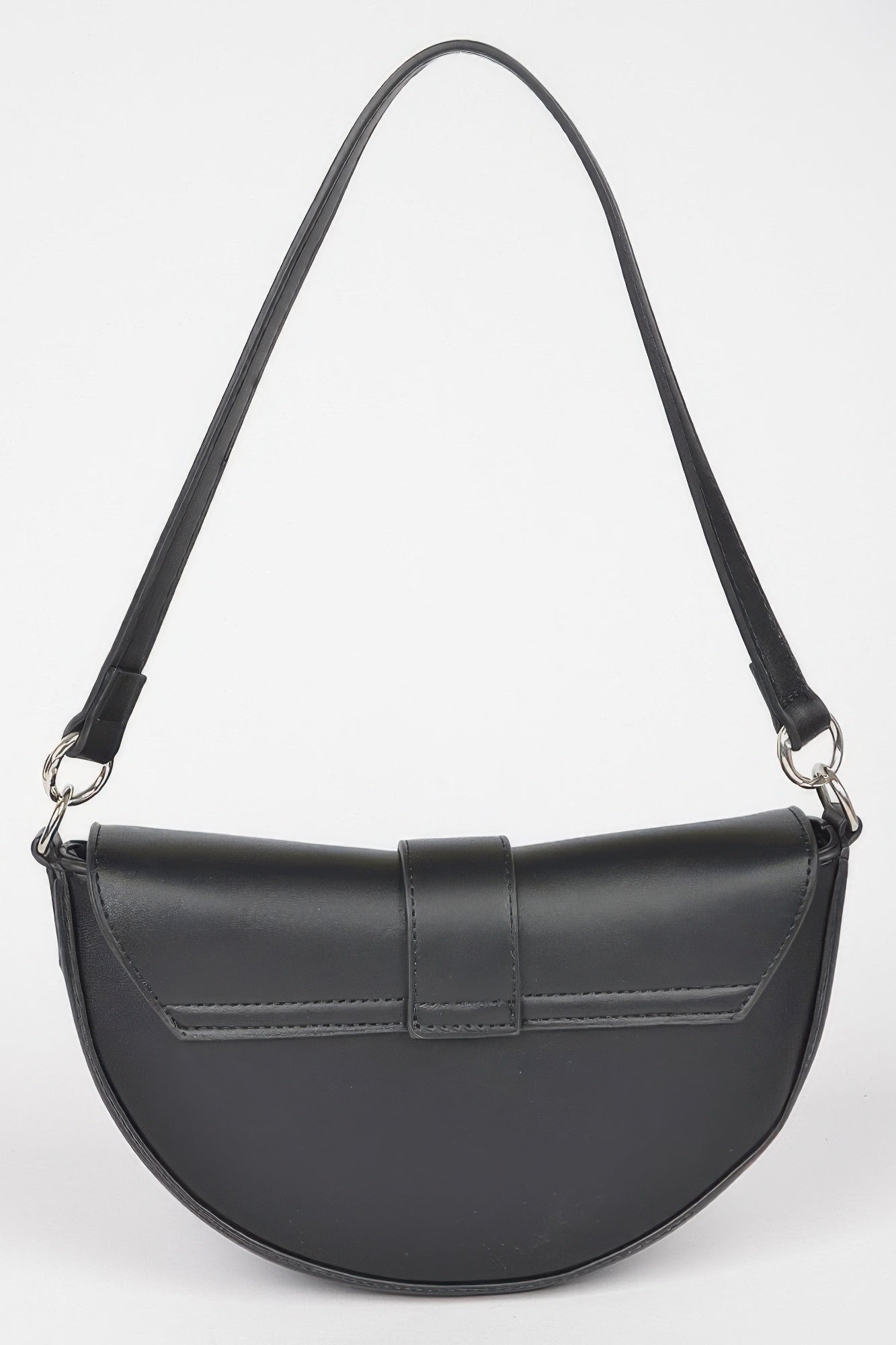 Faux Leather Buckle Shoulder Bag | Mixtshop LLC