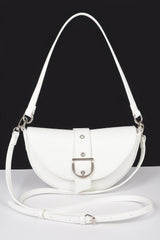 Faux Leather Buckle Shoulder Bag | Mixtshop LLC
