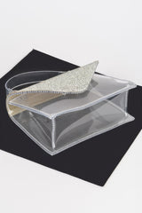 Transparent Rhinestone Top Handle Flap Bag | Mixtshop LLC