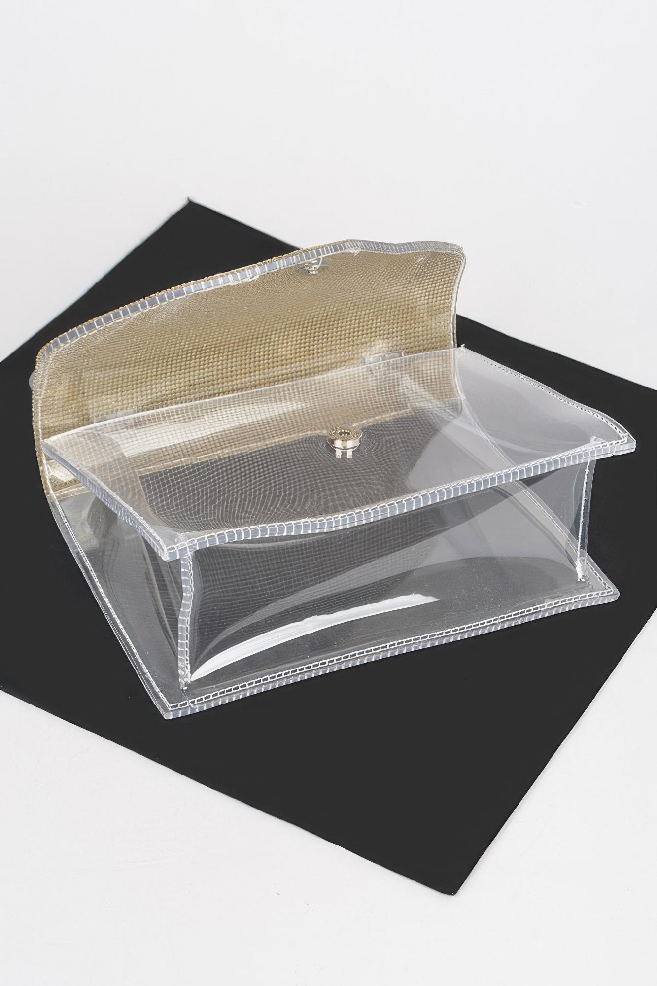 Transparent Rhinestone Top Handle Flap Bag | Mixtshop LLC