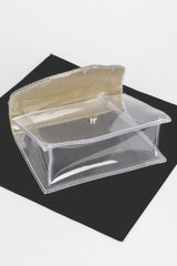 Transparent Rhinestone Top Handle Flap Bag | Mixtshop LLC