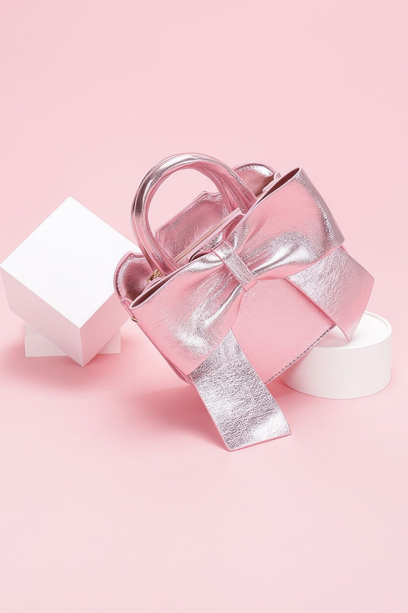 Metallic Bow Front Top Handle Clutch | Mixtshop LLC