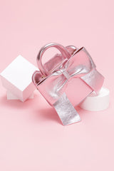 Metallic Bow Front Top Handle Clutch | Mixtshop LLC