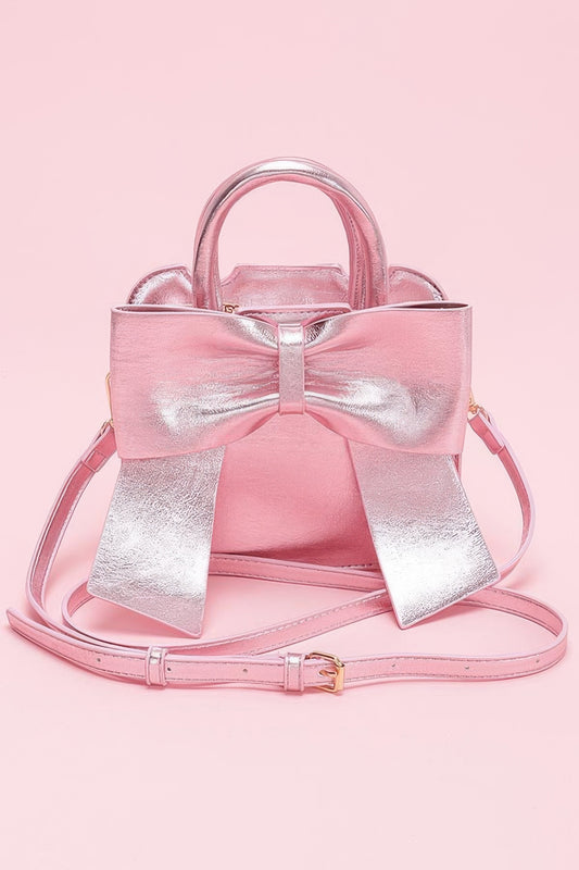Metallic Bow Front Top Handle Clutch | Mixtshop LLC