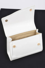 Enamel Faux Leather Top Handle Bag | Mixtshop LLC
