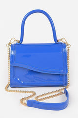 Enamel Faux Leather Top Handle Bag | Mixtshop LLC
