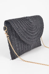 Straw Pom Pom Flap Bag | Mixtshop LLC