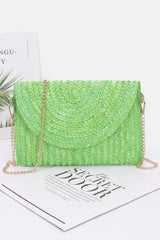 Straw Pom Pom Flap Bag | Mixtshop LLC