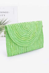 Straw Pom Pom Flap Bag | Mixtshop LLC