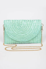 Straw Pom Pom Flap Bag | Mixtshop LLC
