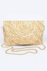 Straw Pom Pom Flap Bag | Mixtshop LLC