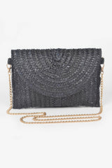 Straw Pom Pom Flap Bag | Mixtshop LLC