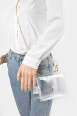 Clear Pvc Top Handle Crossbody Bag | Mixtshop LLC