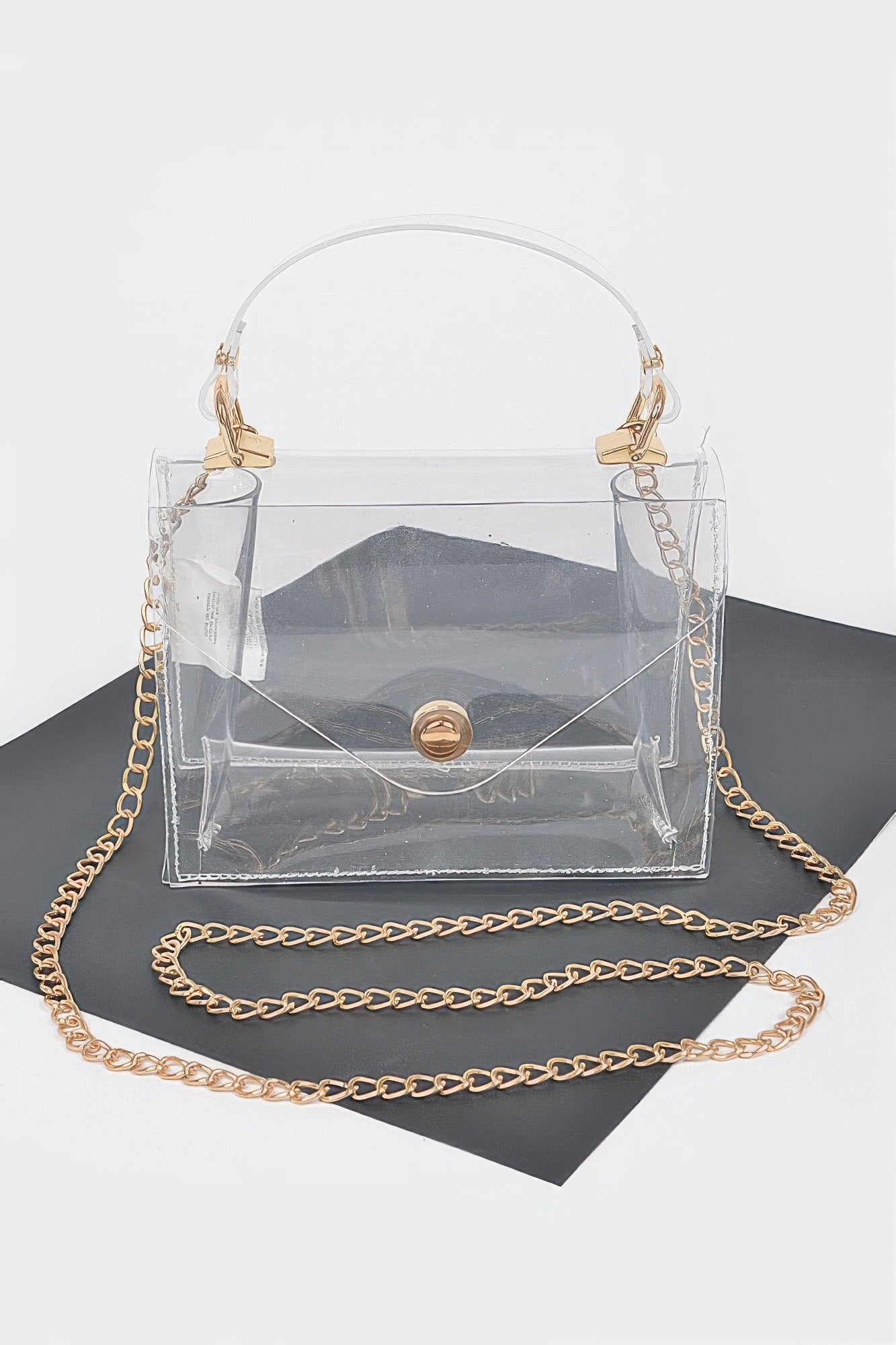 Clear Pvc Top Handle Crossbody Bag | Mixtshop LLC