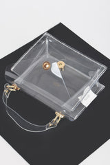 Clear Pvc Top Handle Crossbody Bag | Mixtshop LLC
