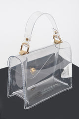 Clear Pvc Top Handle Crossbody Bag | Mixtshop LLC