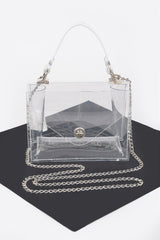 Clear Pvc Top Handle Crossbody Bag | Mixtshop LLC