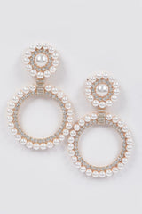 Faux Pearl&stone Dangle Earring | Mixtshop LLC