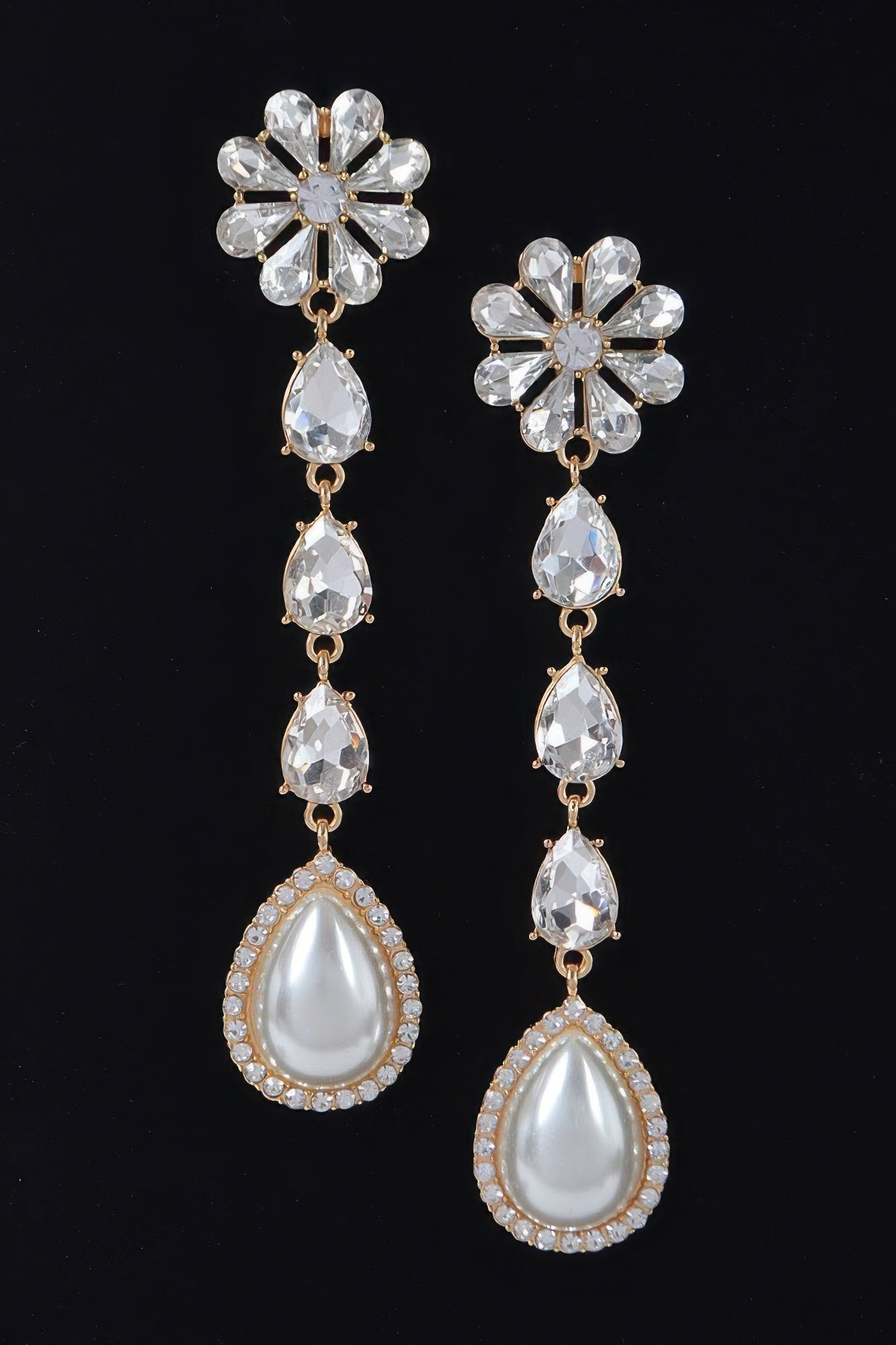Pearl Rhinestone Drop Earring | Mixtshop LLC