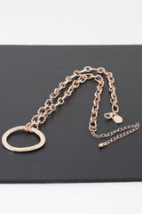 Hammered Hoop Chain Necklace | Mixtshop LLC