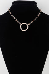 Hammered Hoop Chain Necklace | Mixtshop LLC