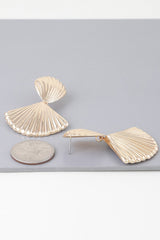 Shiny Ribbed Clam Shell Earrings | Mixtshop LLC