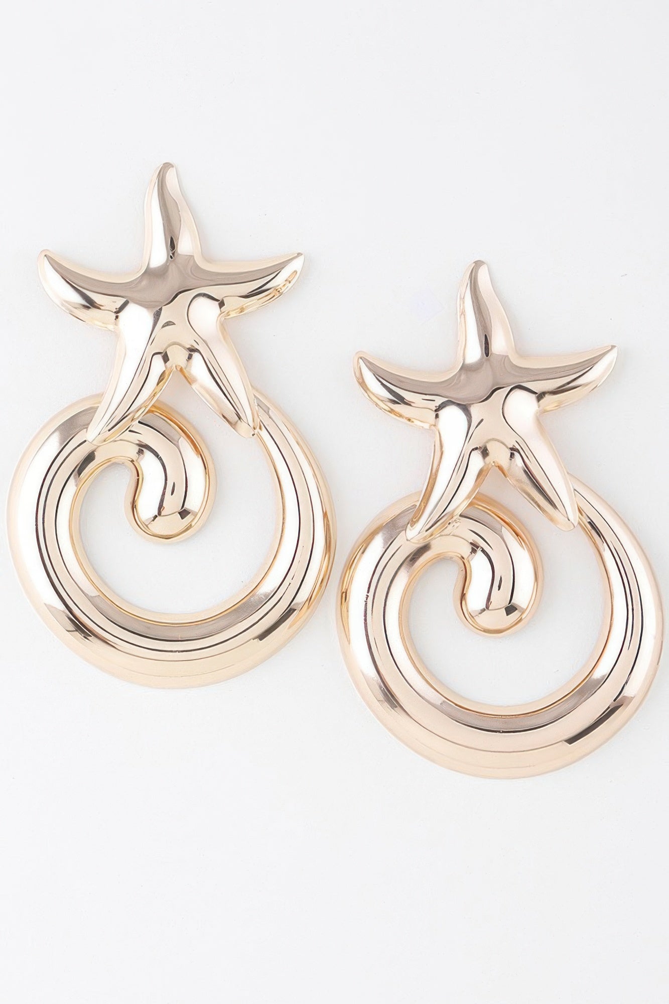 Abstract Shiny Twisted Plate Earrings | Mixtshop LLC