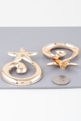 Abstract Shiny Twisted Plate Earrings | Mixtshop LLC