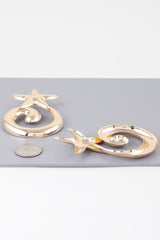 Abstract Shiny Twisted Plate Earrings | Mixtshop LLC
