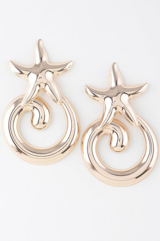 Abstract Shiny Twisted Plate Earrings | Mixtshop LLC