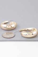 Shiny Wave Curl Hoop Earrings | Mixtshop LLC