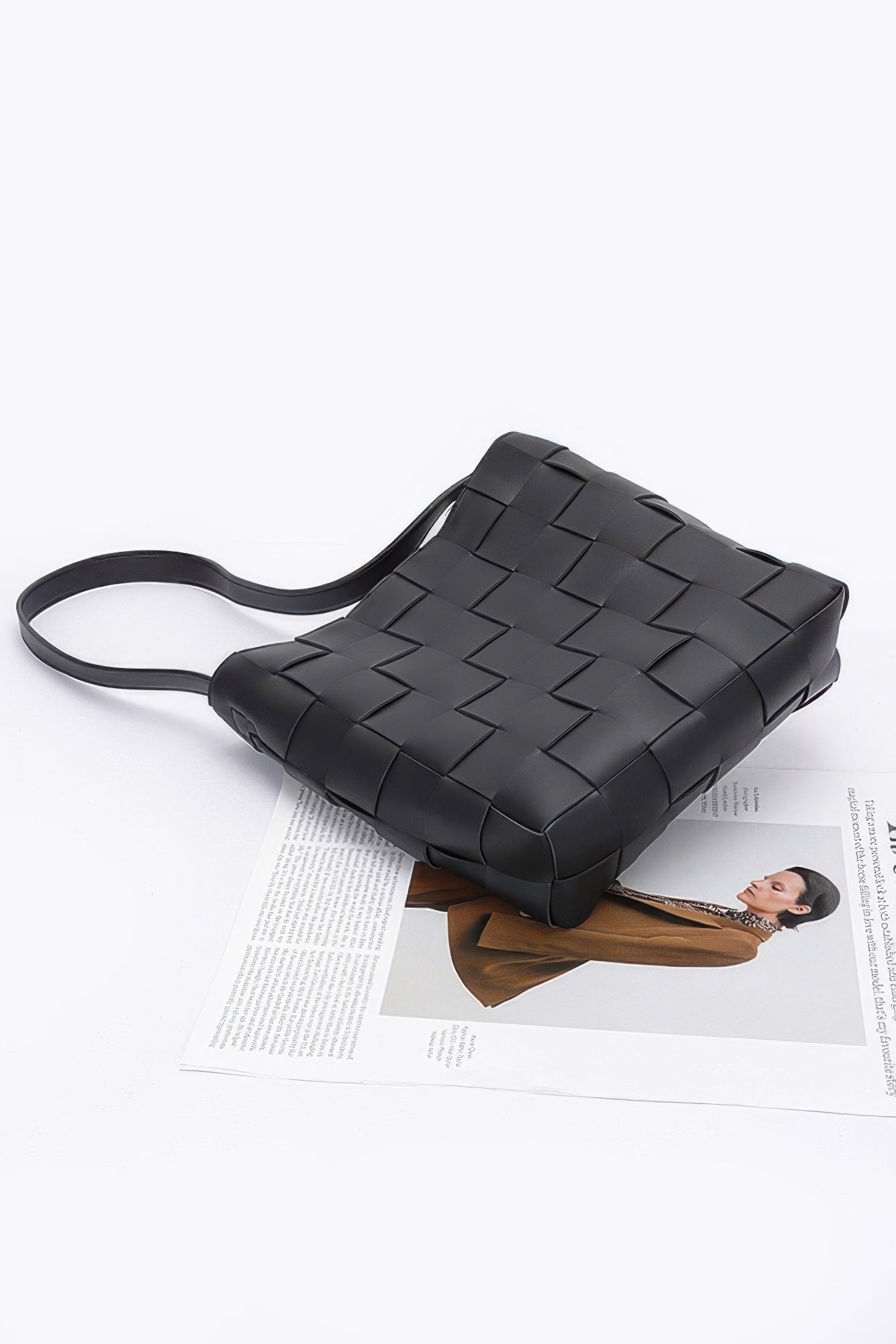 Faux Leather Braided Shoulder Bag W Pouch | Mixtshop LLC