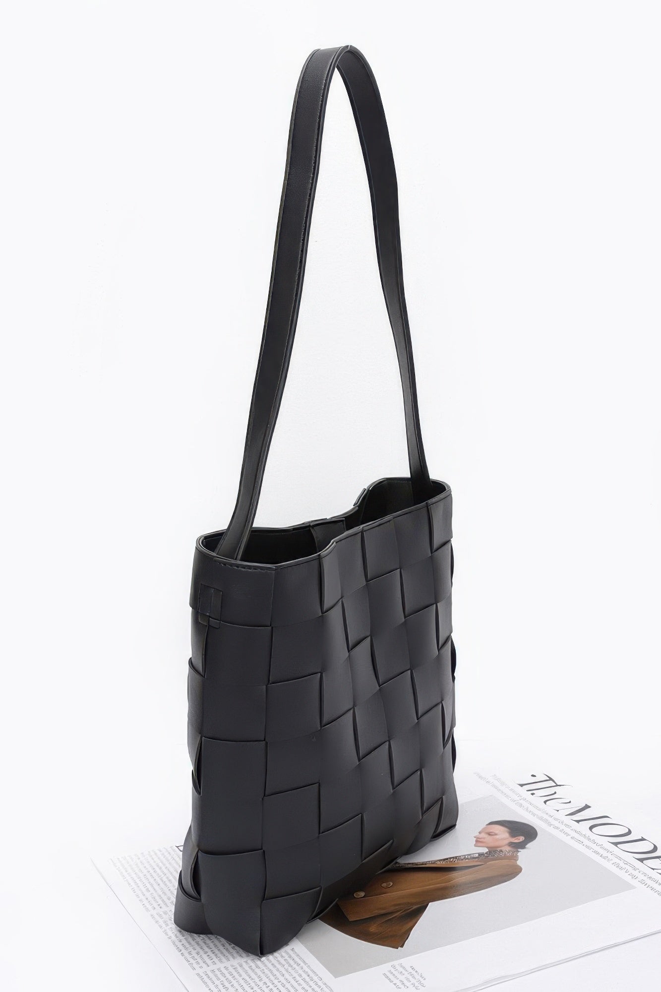 Faux Leather Braided Shoulder Bag W Pouch | Mixtshop LLC