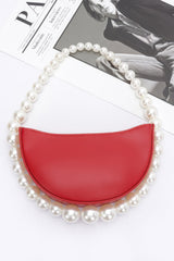 Faux Pearl Handle Half Moon Bag | Mixtshop LLC