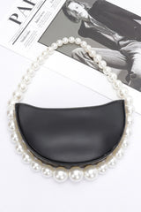 Faux Pearl Handle Half Moon Bag | Mixtshop LLC